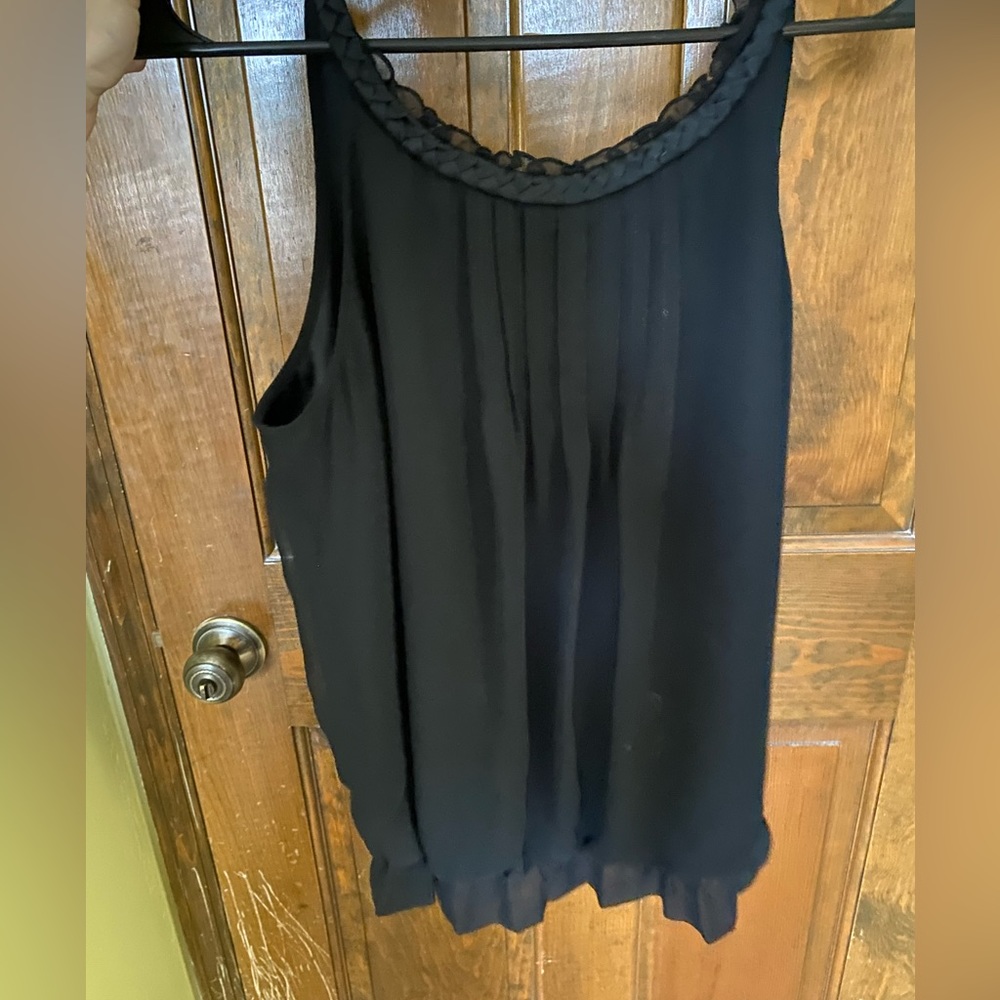 Silky black top/camisole